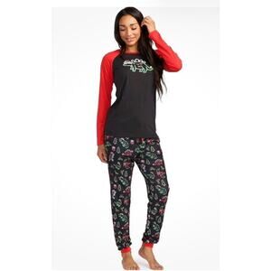 Tipsy Elves Saint Nickosauras Pajama Set NEW Women’s XS